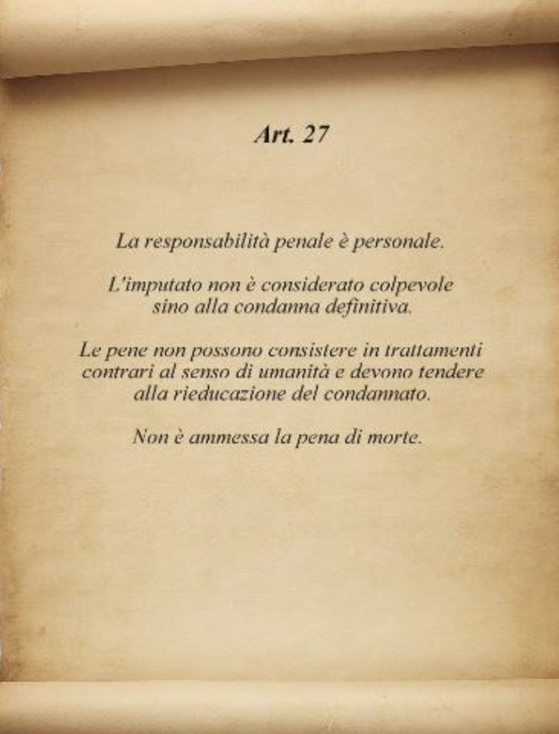 La pena tra retribuzione e reinserimento: il delicato equilibrio dell’art. 27 della Costituzione